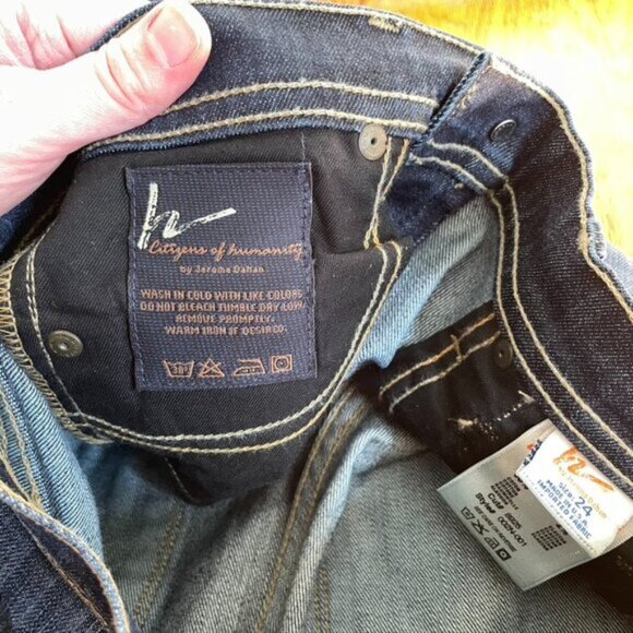 CITIZENS OF HUMANITY COH Ingrid Stretch #002 Low Waist Flare Jean Dark Wash 24 - Picture 12 of 16